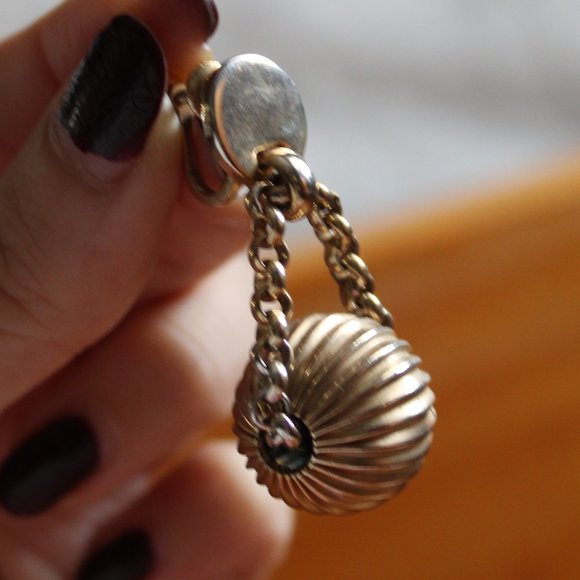 Vintage Sperry Ball Dangle Screw-On Earrings - Picture 3 of 5